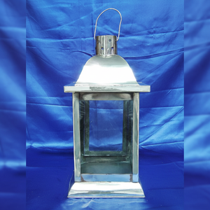 SILVER STEEL LANTERN - Product Image 1
