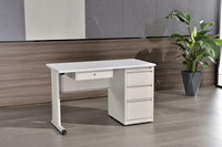 Table de bureau à structure métallique, table d'étude en acier, mobilier de bureau, table de travail pour ordinateur, bureau à domicile