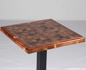 Table de café d'extérieur Table de salle à manger en bois Résine Tops Table de restaurant - Product Image 4