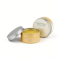 Pot en aluminium durable et étanche de 25 ml, 70 ml, 130 ml avec couvercle fileté pour crème de cire d'abeille, lotion