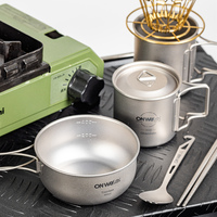 Nouvel ensemble de vaisselle de camping en plein air Offre Spéciale léger pliable boire de la bière eau tasse en titane