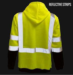 Chaqueta Ligera con Capucha y Cremallera Completa de Alta Visibilidad ANSI Clase 3 para Hombre, Ropa de Trabajo de Alta Visibilidad DF New York de Definite Outdoor Devices - Product Image 2