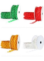 6mm 8mm 10mm blanc noir jaune rouge vert décoratif routier sécurité circulation chaînes en plastique lien de barrière