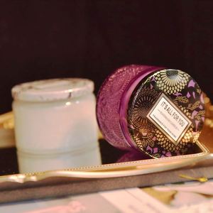 Vela Aromática en Vaso de Vidrio Repujado, Venta al por Mayor, Regalo Creativo para el Hogar, Recuerdo de Cumpleaños, Fragancia Perfumada - Product Image 3