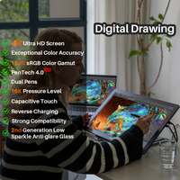 Tablette graphique professionnelle Huion Kamvas Pro 19 avec écran 18,4 pouces 4k ultra HD écran couleur réelle pour le dessin et la conception