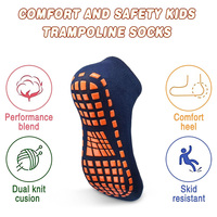 Chaussettes de trampoline antidérapantes et respirantes pour tout-petits et adolescents, idéales pour les parcs de jeux intérieurs et les trampolines, avec semelle en caoutchouc.