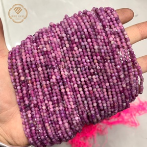 Hoge Kwaliteit Natuursteen Kralen Roze Toermalijn 2mm 3Mm 4Mm Voeg Kleur Losse Edelsteen Kralen Voor Sieraden Maken - Product Image 5