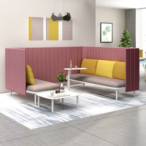 Colorful <b>Office</b> Booth <b>Sofa</b> High Back Fabric Private Space Conference Meeting <b>Office</b> Sectional Garden Hotel <b>Sofa</b> Set - Product Image 4