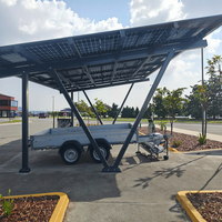 Système de montage de carport solaire en aluminium antirouille, structure de stationnement photovoltaïque, coût compétitif, auvent solaire, investissement à long terme