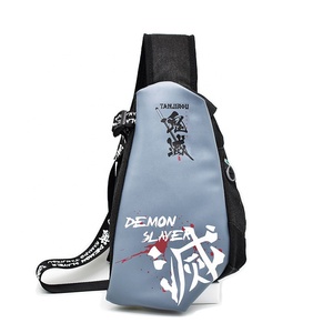 5 Styles nouvelle conception Demon Slayer: <span class=keywords><strong>Kimetsu</strong></span> <span class=keywords><strong>No</strong></span> <span class=keywords><strong>Yaba</strong></span> Anime Cosplay dessin animé taille bandoulière sacs de messager sac à bandoulière unique - Product Image 6