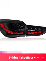 Feux arrière LED modifiés pour BMW X1 modèle 16-21, rouge, 12V, avec effet de lumière dynamique et éclairage à double motif d'ailettes de dragon.