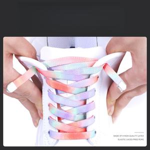 Cordones Elásticos con Hebilla Metálica Sin Atar, Cordones Planos Degradados Coloridos Sin Nudo para Adultos y Niños, Ajuste Rápido para Zapatillas - Product Image 2