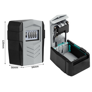 Aluminum Alloy Outdoor Key <b>Box</b> 94x56x120mm 4-Digit Combination Lock <b>Storage</b> Home Office Rental Use - Product Image 1