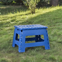 Prix d'usine, marchepied pliable en plastique bleu de 8 pouces pour la cuisine, la salle de bain, le salon