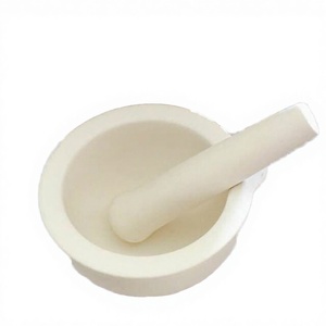 Ensemble mortier et pilon en céramique blanche pour ail, herbes et épices, broyeur de cuisine durable, compatible lave-vaisselle, écologique, prix de gros - Product Image 2