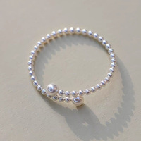 Bracelet en perles de verre, design de niche, accessoire de mode de luxe léger, élégant, extensible, réglable, fausses perles pour femme