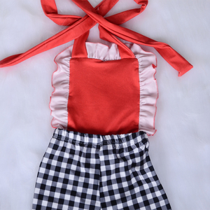 Mono de una pieza personalizado de fábrica Af-2 para niñas, pelele de punto con estampado de Papá Noel y volantes para niños - Product Image 5