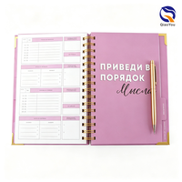 Carnet A5 à spirale dorée, reliure fil doré, couverture rigide, pour commande en gros, idéal pour cadeaux d'affaires de luxe, promotion de bureau
