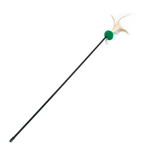 Vente directe d'usine de jouets pour chats : bâtonnets en plastique, pompons, plumes, bâtonnets de chatouillage, 55 cm, pour griffer et mâcher. - Product Image 5
