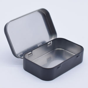 بسعر الجملة حاوية تخزين صغيرة مستطيلة وفضية فارغة مع ميزة مفصلية قابلة لإعادة التدوير للاستخدام الحرفي - Product Image 2