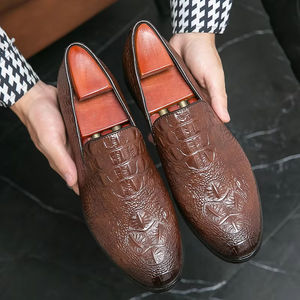 Chaussures de mariage Oxford haut de gamme pour hommes, style italien, en cuir véritable imperméable, faites à la main, à enfiler, à bout fermé et amortissantes - Product Image 5