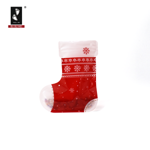 Nouveau Design Plastique Ziplock Bonbons de Noël Sacs-cadeaux Décoration Chaussettes Père Noël Sac de Bonbons Bas de Noël - Product Image 3