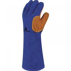 Gants de soudeur en cuir de vache bleu-jaune résistant à la chaleur DELTA PLUS - TER30009 (multi-pack) - EAN 3295249254933 GANTS - Product Image 1
