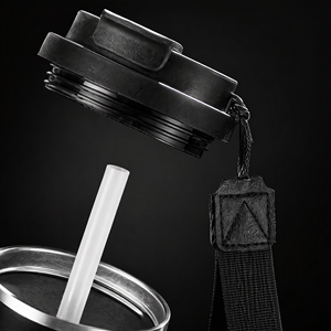 Tazza da Caffè Portatile in Acciaio Inossidabile con Coperchio a Doppio Uso e Cannuccia in PP per Ufficio e Viaggi - Product Image 5