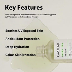 Suero Facial Calmante de Té Verde y Pantenol, Hidratante y Antiacné, para el Cuidado de la Piel Coreana de Marca Privada OEM - Product Image 3