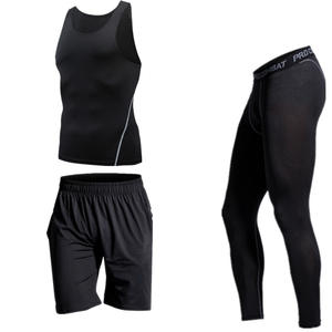 Conjuntos Deportivos de 5 Piezas para Hombre con Logotipo Personalizado al por Mayor, de Alta Elasticidad, Secado Rápido y Transpirables para Gimnasio y Fitness - Product Image 6