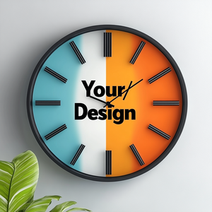 <span class=keywords><strong>Horloge</strong></span> murale personnalisée avec logo, silencieuse, sans tic-tac, pour le bureau, article promotionnel, design <span class=keywords><strong>gratuit</strong></span>, espace moderne, décoration d'entreprise - Product Image 1