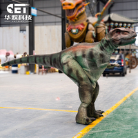 Costume de dinosaure T-Rex robotique animatronique à structure métallique, réaliste, taille adulte, avec conception de jambes cachées, pour aventure en intérieur et centre commercial