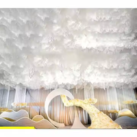 Nouvelle Décoration de Scène de Mariage Populaire : Rideau de Voile de Plafond à Effet Véterané