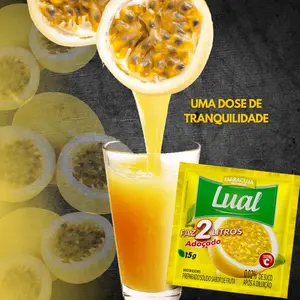 Lual फलों का रस पाउडर तत्काल फलों का रस पाउडर अनानास नारंगी जुनून फल पेय रस पाउडर पेय