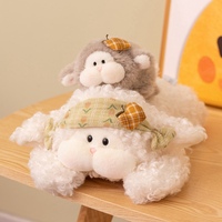 Adorables jouets en peluche en forme de mouton, doux et moelleux, avec de jolies tenues, pour enfants, en cadeau