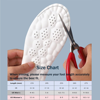 Semelles intérieures 4D confort nuage, mousse à mémoire de forme souple, soutien de la voûte plantaire, soulagement de la douleur au pied, réduction de la fatigue, matériau PU anti-odeur
