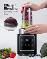 2024 Leverancier Huishoudelijke Apparaten Zwarte Blender Smoothie Machine 1200W Compacte Keukenmixer Fruitmixer Sapmaker