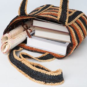 <span class=keywords><strong>Sac</strong></span> fourre-tout de gros personnalisé, <span class=keywords><strong>sac</strong></span> à la mode léger en crochet, sacs de plage tissés simples pour femmes, pour le quotidien - Product Image 4