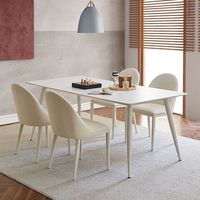 Table à manger en ardoise noire minimaliste italienne, pour usage domestique, luxe léger, moderne, simple, rectangulaire, ensemble de table et chaises démontables