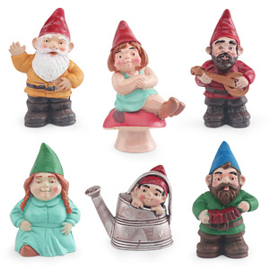 Figuras Decorativas de PVC para Jardín, Familia de Duendes, Gnomos y Elfos Navideños, Micro-paisaje - Product Image 1