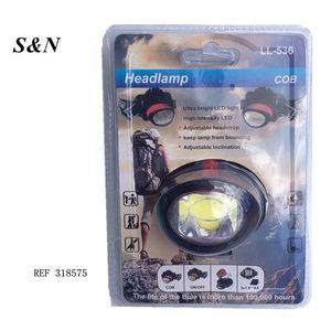 Lampe frontale COB LED 3W, batterie AA, sangle réglable pour la randonnée en plein air, le camping et les voyages - Product Image 3