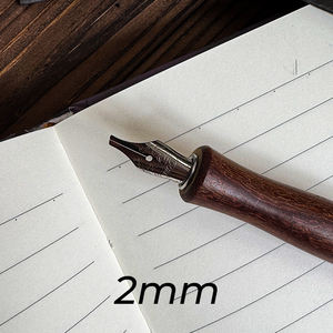 Stylo oblique à manche en bois, acier inaltérable, pointe acérée, bord dur, Qalam utilisé pour la <span class=keywords><strong>calligraphie</strong></span> anglaise, <span class=keywords><strong>arabe</strong></span>, islamique, ourdou - Product Image 5