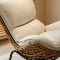 Fauteuil inclinable moderne et chaise longue de balcon, fauteuil de salon, chaise à bascule en osier pour hôtel et appartement
