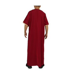 Tessuto africano musulmano Shing uomo caftano <span class=keywords><strong>marocco</strong></span> manica corta Kanzu - Product Image 4