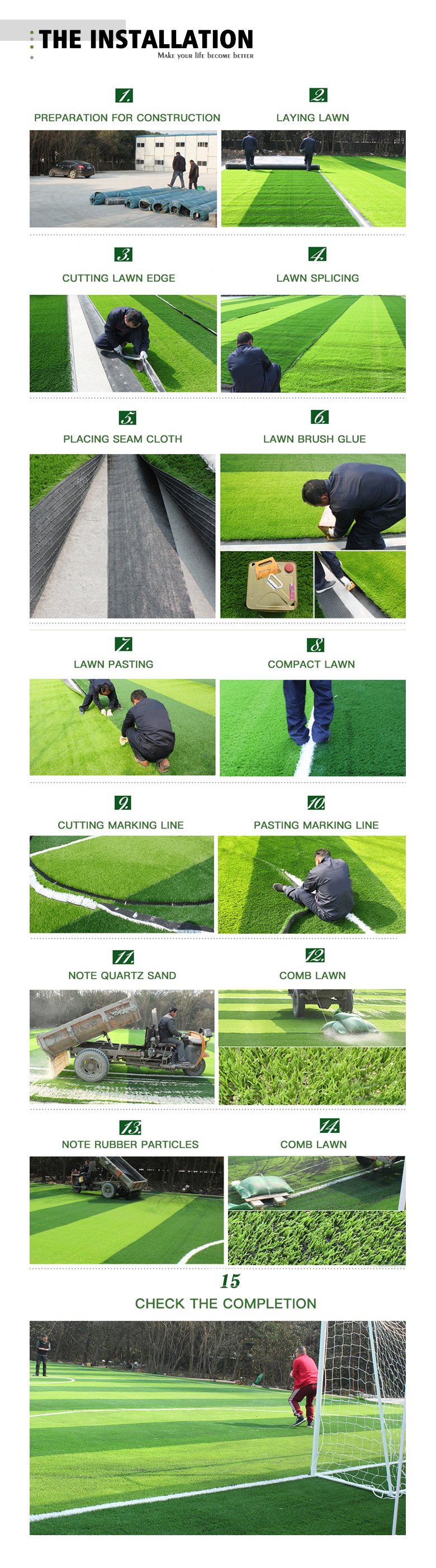 Artificial grass simulation plant  Garden Home Landscape decor Plastic Artificial Plants Outdoor Green Wall