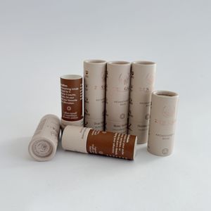 Tube en papier kraft biodégradable de haute qualité, couleur personnalisable, écologique, recyclable, pour baume à lèvres cosmétique, finition givrée - Product Image 5