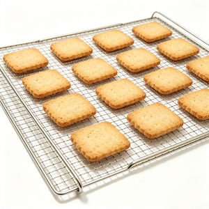 Hoge werktemperatuur, op maat gemaakte bak-/droog-/koelrek <span class=keywords><strong>40x60</strong></span>, BBQ roestvrijstalen dienblad van draadgaas - Product Image 6
