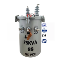 Transformateur de distribution monophasé immergé dans l'huile au prix d'usine, 75 kVA, monté sur poteau, 200 V, 10 kV, 50 Hz, cuivre, 7,62 kV, 13,2 kV
