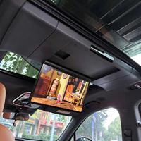 Téléviseur de toit rabattable personnalisé pour voiture, moniteur de plafond panoramique pour toit ouvrant, écran d'affichage de divertissement pour sièges arrière