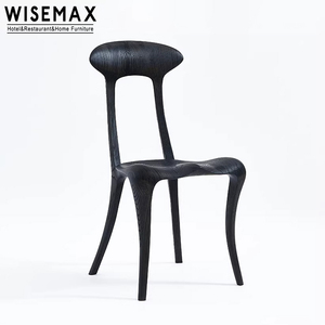 WISEMAX mobili mobili per la casa di design francese nero frassino struttura in legno schienale alto tavolo da pranzo set <span class=keywords><strong>6</strong></span> <span class=keywords><strong>sedie</strong></span> per ristorante - Product Image 3